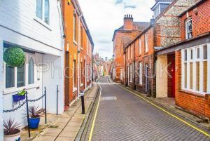 A Narrow Lane in Winchester City - Photo Walk UK