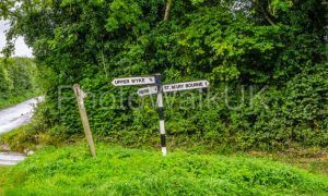 Sign post pointing to St Mary Bourne and Andover - Photo Walk UK