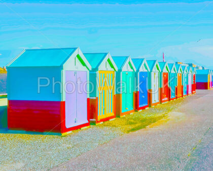 Row of Beach Huts on the south coast - Photo Walk UK